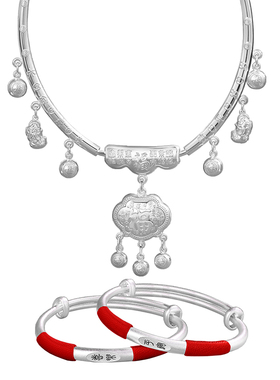 送宝宝的新生礼物【手镯+项圈】