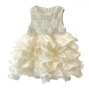 高定女童公主裙夏季2025新款高级女宝宝精致周岁宴生日礼服小裙子