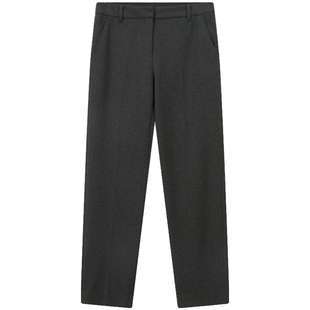 【新品】BEANPOLE滨波秋冬女士摩登精英风简约通勤磨毛修身直筒裤
