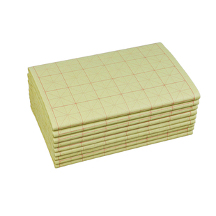 毛边纸宣纸毛笔字练习纸书法米字格专用纸练字书法批发手工元书纸半生半熟竹纸初学带格子书法练习用纸