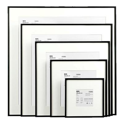 飞旅黑色铝合金卡纸留白窄边相框