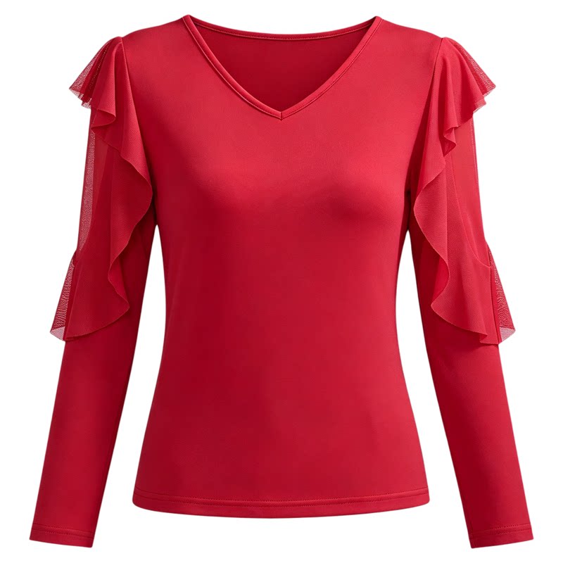拉丁舞上衣女款成人2026新款摩登国际舞蹈练功服日常专用跳舞服装