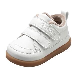 牧童童鞋宝宝小白鞋女冬季婴儿步前鞋加绒保暖一岁软底男童面包鞋