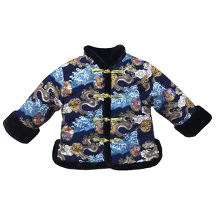 宝宝手工棉花棉衣一针一线缝制儿童拜年服中小童棉袄中式盘扣新年