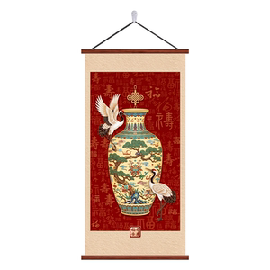 新中式入户玄关挂画金玉满堂壁画