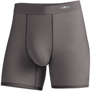 雅鹿男士内裤加长款平角防磨腿裆冰丝四角短裤运动跑步男款夏薄款