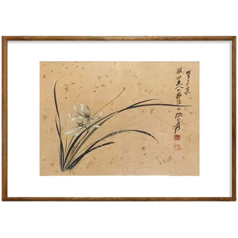 (蘭花圖)靜蘭香客廳玄關(guān)臥室掛畫電表箱裝飾畫藝術(shù)微噴