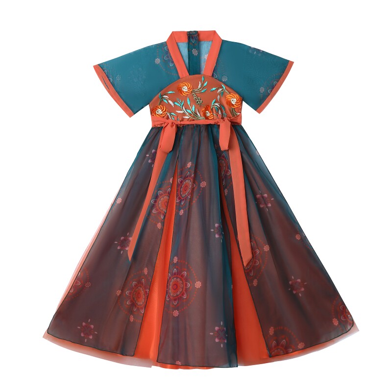 女童夏季汉服齐胸襦裙广袖超仙