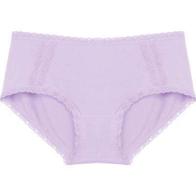 性感中腰莫代尔透气蕾丝边女内裤