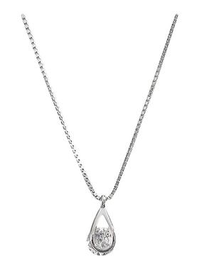 时尚水滴项链银小众锁骨链女锆石