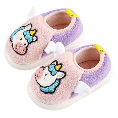 儿童棉拖鞋女童秋冬季2025新款家居公主棉鞋包跟男孩保暖毛毛拖鞋