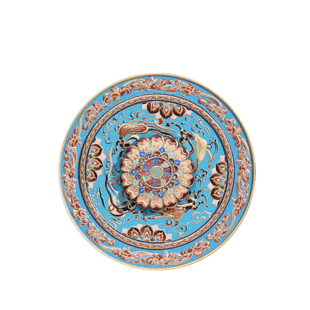 敦煌研究院莲花飞天藻井金属旋转冰箱贴博物馆美术研究所文创磁贴