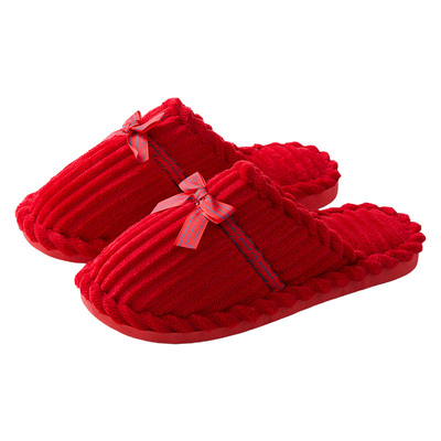 婚庆棉拖鞋秋冬季2025新款结婚红色棉拖室内家居室内冲喜情侣喜庆