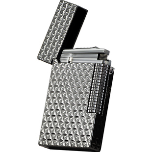 英国GBI充气高端男士侧滑朗声打火机翻盖高档火机金属黄铜送男友