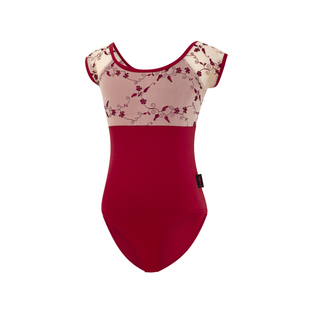 儿童舞蹈服女夏季新款芭蕾练功体操服女童红色短袖中国舞跳舞衣服