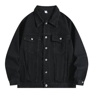 BOYUE帛跃工装牛仔外套美式cleanfit复古翻领高街情侣夹克男女潮