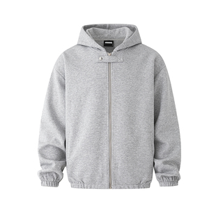 MRCYC老钱风开衫连帽卫衣男士秋季宽松休闲短款外套韩系通勤穿搭