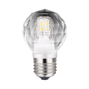 LED透明水晶灯泡暖白光高档折射电灯泡K9K5吊灯壁台灯光源E27E14