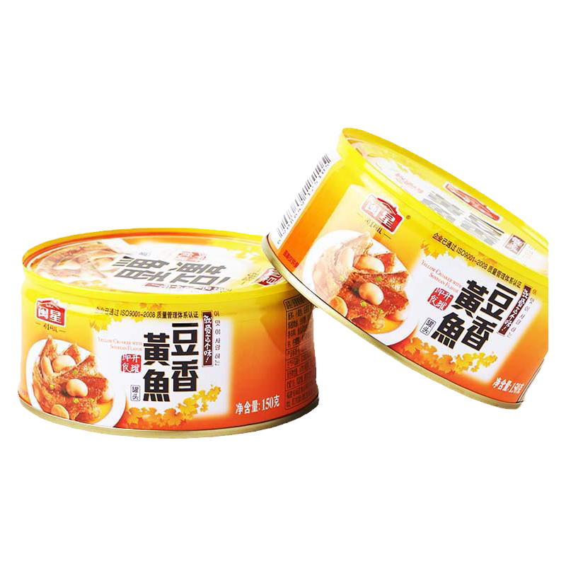 闽星即食豆香黄鱼罐头150g