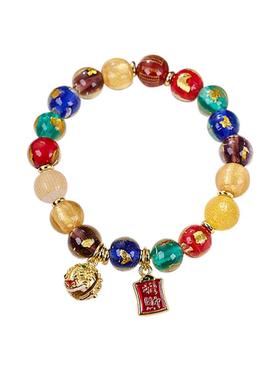 颜淡女款琉璃心经手链响铃礼盒装