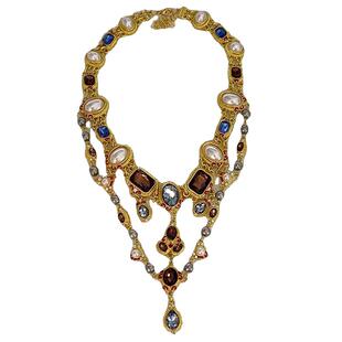 西太后宫廷风复古珍珠项链超山轻奢小众配饰装饰女锁骨链颈链礼服