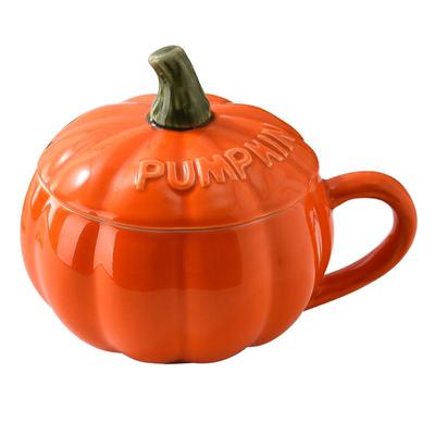 可爱南瓜早餐杯陶瓷可微波炉加热