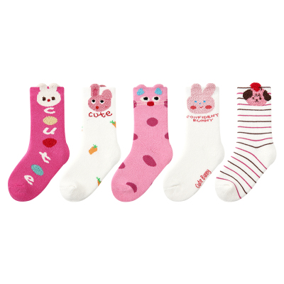 女童袜子冬季加厚毛巾袜