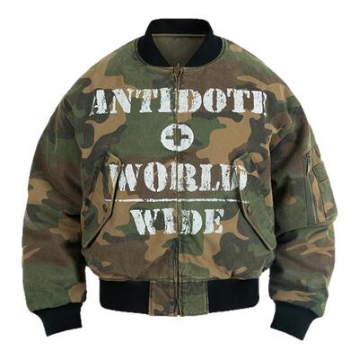 ANTIDOTE迷彩双面bomber飞行夹克