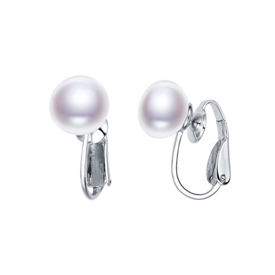 京润淡水珍珠无耳洞耳夹款耳饰女