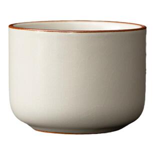 米黄汝窑家用陶瓷茶杯喝茶品茗杯功夫茶具客杯喝茶杯子茶盏六个装