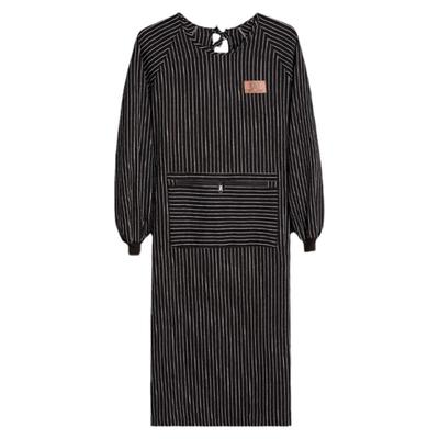 中长款老粗布纯棉长袖围裙