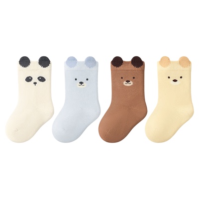 尼多熊婴儿中筒袜子秋冬无骨可爱
