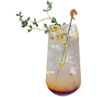 ins网红餐厅玻璃杯莫吉托杯 饮品杯苏打饮料杯水杯果汁杯冰咖啡杯