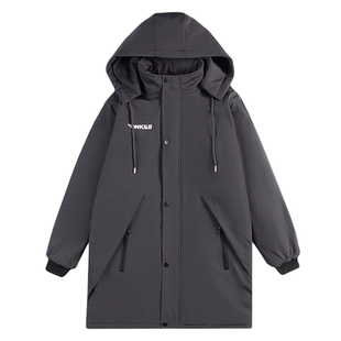 罩衣女新款加绒夹棉加厚冬季厨房防水防尘长袖围裙工作服男士大褂