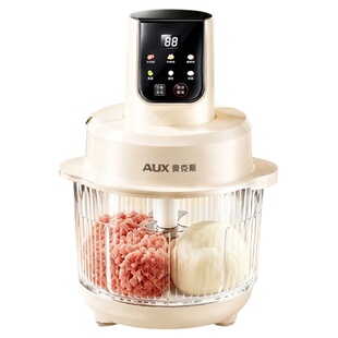 奥克斯绞肉和面机家用多功能料理机大容量电动搅拌智能免看管碎菜