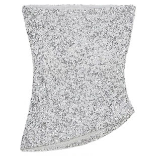 ZA外贸出口女装新款美式辣妹风金属朋克亮光珠片抹胸上衣1014802