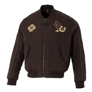 阿迪达斯新年款外套男2026春季新款防风运动服宽松飞行夹克KQ5092