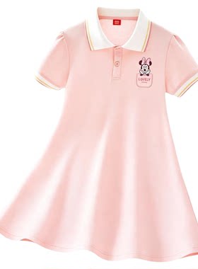 迪士尼女童裙子夏装新款连衣裙