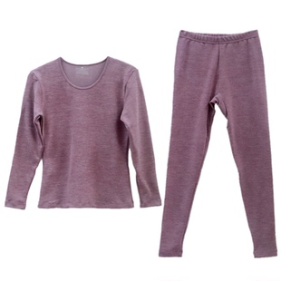 格凯女士320克加厚6G热能衣 青年速暖发热磨毛保暖内衣秋衣秋裤套