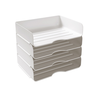 办公室桌面收纳盒a4文件夹多层收纳架资料架子文件架置物架可叠加