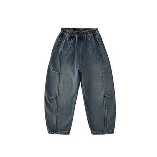 皇室童缘男童牛仔裤秋冬2025新款儿童加绒加厚直筒裤中大童长裤