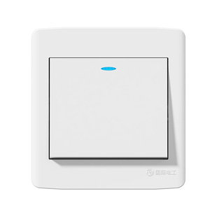 工程款家用86型墙壁开关插座面板一开5五孔单控暗装二三插16A空调