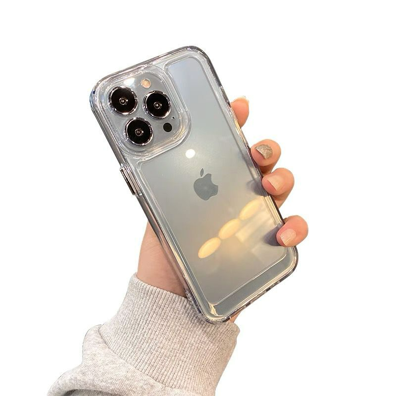 高透电镀苹果13Promax手机壳透明iPhone14全包新款适用苹果12防摔11/XR网红XSMAX/X保护套7P/8Plus高级感简约