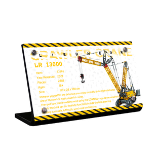 LYB适用于乐高42146 利勃海尔起重机透明亚克力展示铭牌熏星