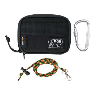 Rough Enough男生钥匙包新款帆布卡包钱包二合一证件包户外零钱包