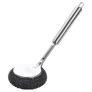 德国长款不锈钢刷锅神器洗锅碗厨房专用清洁刷长柄万能钢丝球刷子