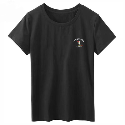 啄木鸟正品短袖T恤女2024新款夏季百搭小个子显瘦纯棉短款上衣女