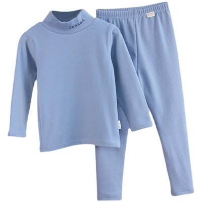 儿童半高领德绒内衣男女保暖套装