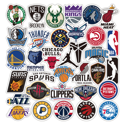 nba球队贴纸篮球队标logo图