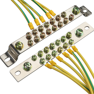 3X25零地排大功率配电柜接线端子排双排接地铜排零线1113151719孔